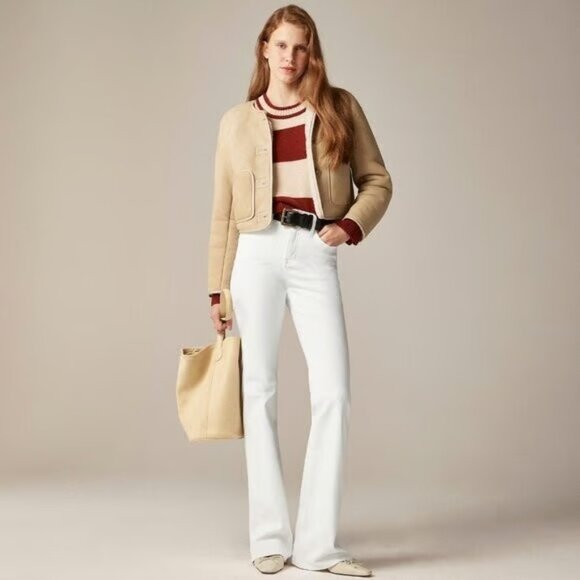 J. Crew Denim - J Crew Women's Tall High Rise 2003 Bootcut Jeans White Size Tall 29